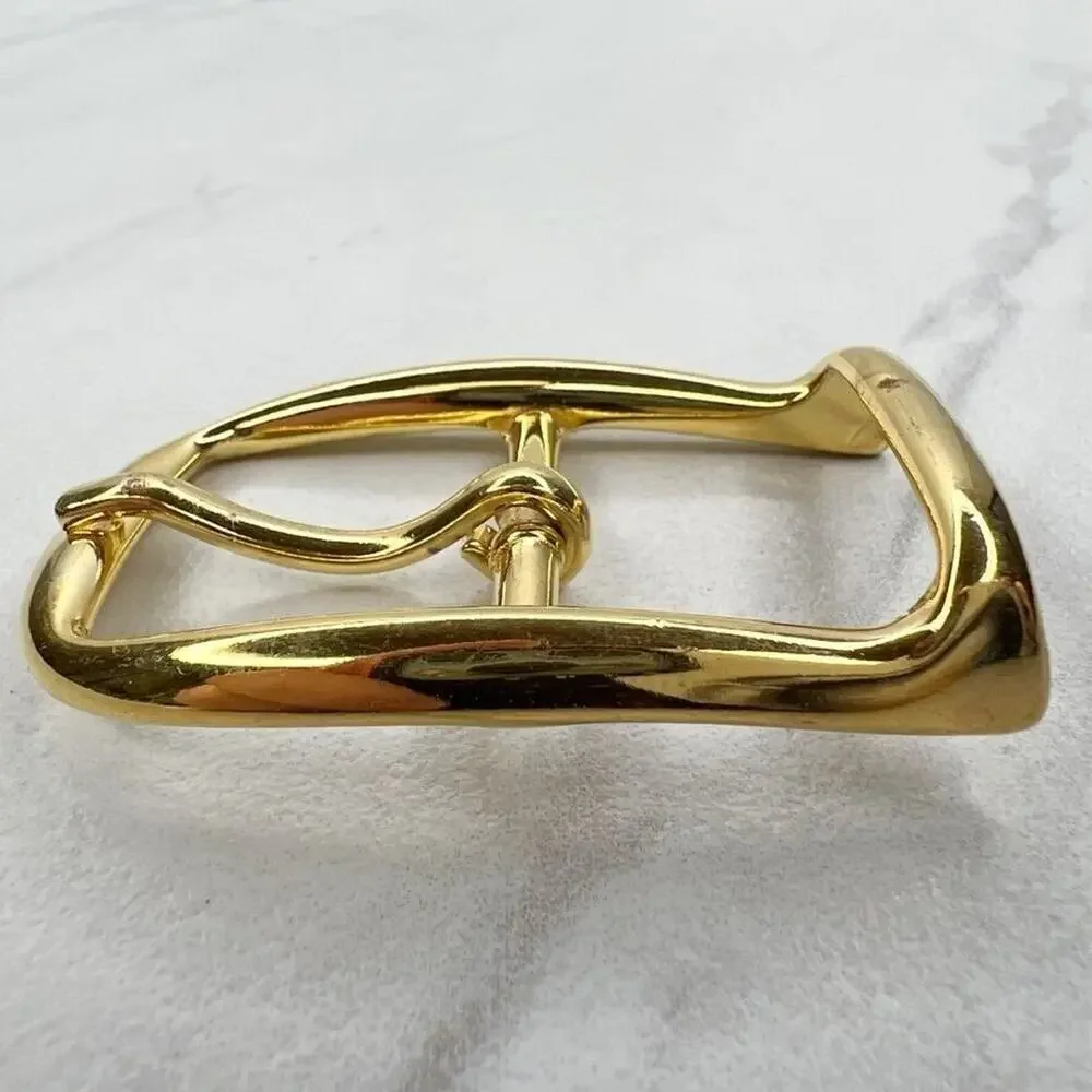 Vintage Gold Tone Simple Basic Belt Buckle for up to 1 Inch Belt